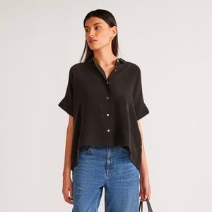 The Clean Silk Short-Sleeve Square Shirt from Everlane